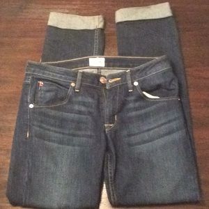 Hudson Bacara crop straight cuff jean size 27